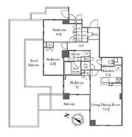 プラウド市ヶ谷南町ディアージュ 4階 間取り図