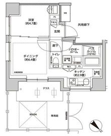 シティハウス文京茗荷谷 1階 間取り図