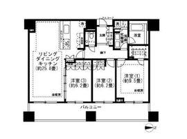 コンシェリア西新宿タワーズウエスト 44階 間取り図