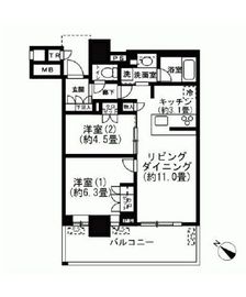 ブリリア有明シティタワー 7階 間取り図