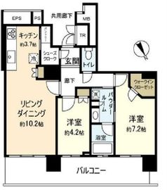 豊洲シエルタワー 34階 間取り図