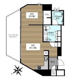 神宮前シティタワー 4階 間取り図