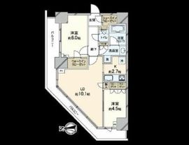 勝どきビュータワー 10階 間取り図