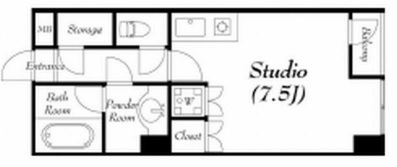 Feel A 渋谷 13階 間取り図