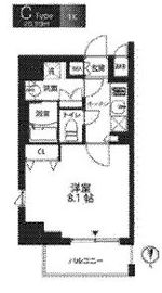 セレスト両国 801 間取り図