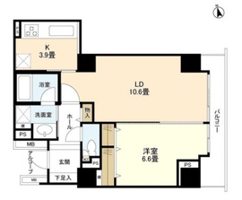 スカイシティ豊洲 ベイサイドタワー 10階 間取り図