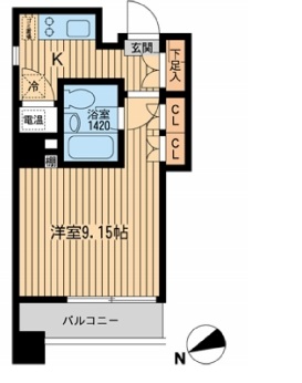 オーパスホームズ芝公園 401 間取り図