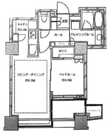 新宿山吹アインスタワー 5階 間取り図