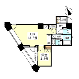 中目黒アトラスタワー 32階 間取り図