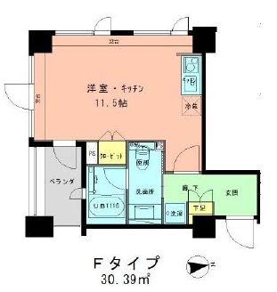ラフィネジュ学芸大学 502 間取り図