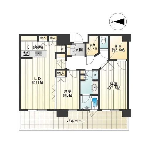 アーバンドックパークシティ豊洲タワー 22階 間取り図