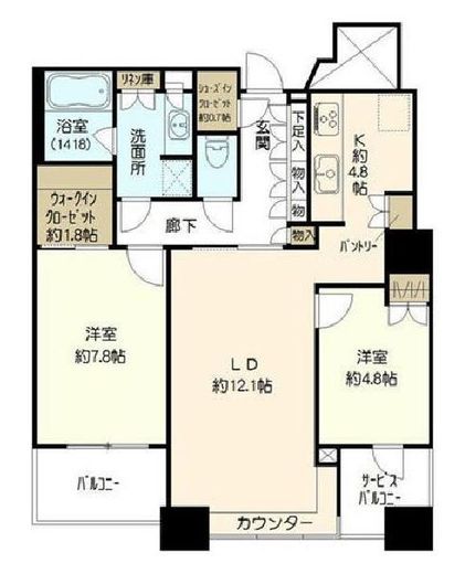 芝浦アイランド グローヴタワー 5階 間取り図