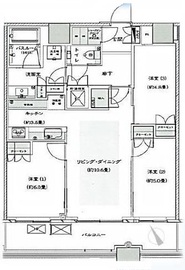 勝どきザ・タワー 18階 間取り図