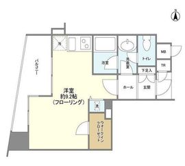 クオリア門前仲町 5階 間取り図