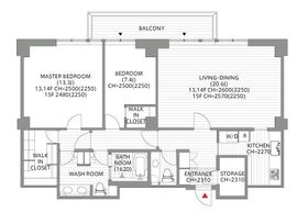 六本木ヒルズゲートタワーレジデンス 1303 間取り図