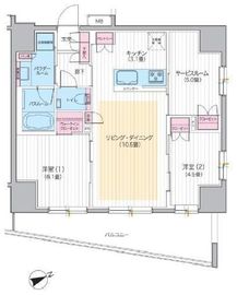 パレステージ上野 14階 間取り図