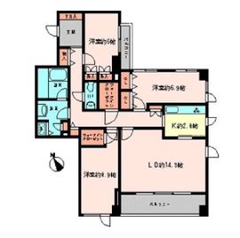 コロネード市ヶ谷 414 間取り図