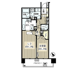 アクアシティ芝浦 1102 間取り図