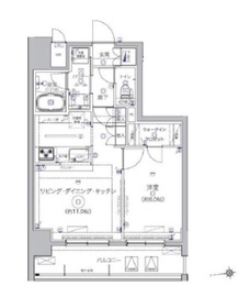 クレイシア秋葉原 13階 間取り図