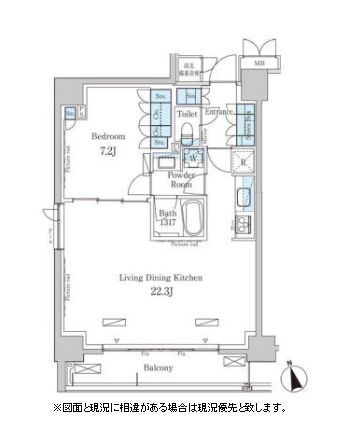 パークアクシス日本橋兜町 204 間取り図