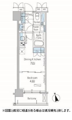 パークアクシス日本橋兜町 203 間取り図