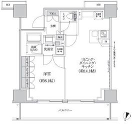 パークハビオ渋谷本町レジデンス 411 間取り図