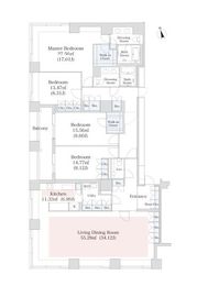 ラ・トゥール神楽坂 2203 間取り図