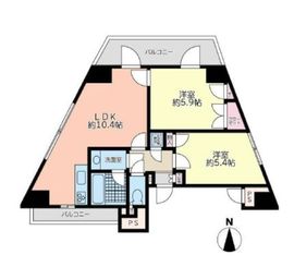 グレイス高輪タワー 2階 間取り図