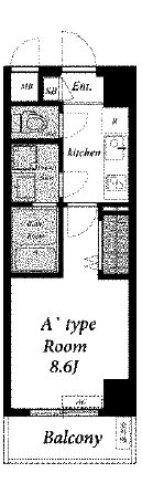 リブリ白金 301 間取り図
