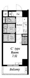 リブリ白金 206 間取り図