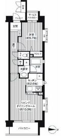 アボリアスコート笹塚 E407 間取り図