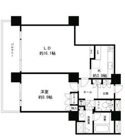 リバーポイントタワー 1211 間取り図