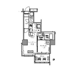 レジディアタワー目黒不動前 2101 間取り図