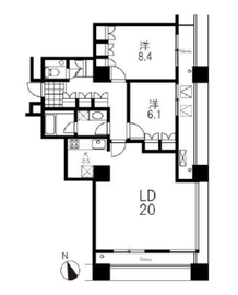 グランパークハイツ 403 間取り図