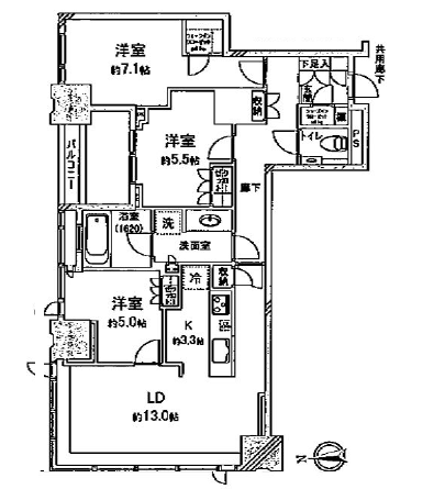 シティタワーズ豊洲ザ・シンボル 25階 間取り図