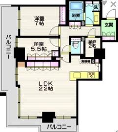 ザ・山王タワー 18階 間取り図