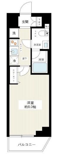 ハイズクレセール清澄白河 7階 間取り図