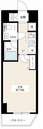 ハイズクレセール清澄白河 2階 間取り図