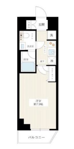 ハイズクレセール清澄白河 2階 間取り図