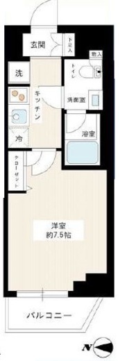 ハイズクレセール清澄白河 7階 間取り図