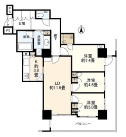 ソアールタワー市ヶ谷の丘 3階 間取り図