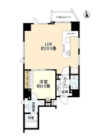 クレヴィア南麻布 13階 間取り図