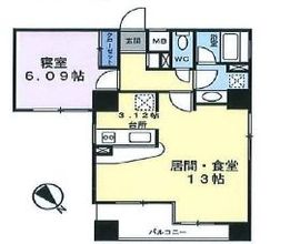 アクトフォルム武蔵小山 504 間取り図