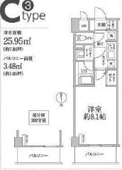 エルフォルテ品川サウスシティ 3階 間取り図