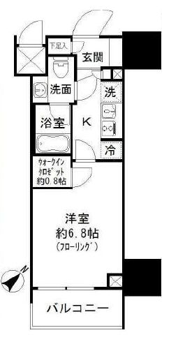 パークリュクス白金高輪 4階 間取り図