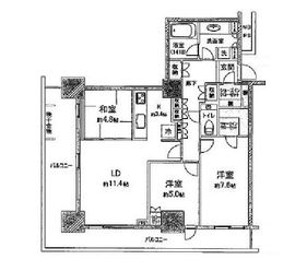 ブリリアタワー大崎 9階 間取り図