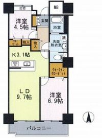 品川シーサイドビュータワー1 1309 間取り図