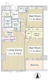 プラムコート東中野 203 間取り図