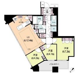 勝どきザ・タワー 5階 間取り図