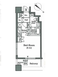 ホライズンプレイス赤坂 205 間取り図